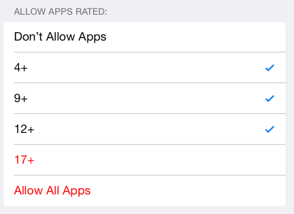 App Age Restrictions