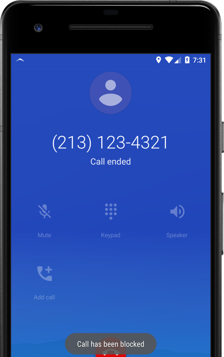 Android Blocked call