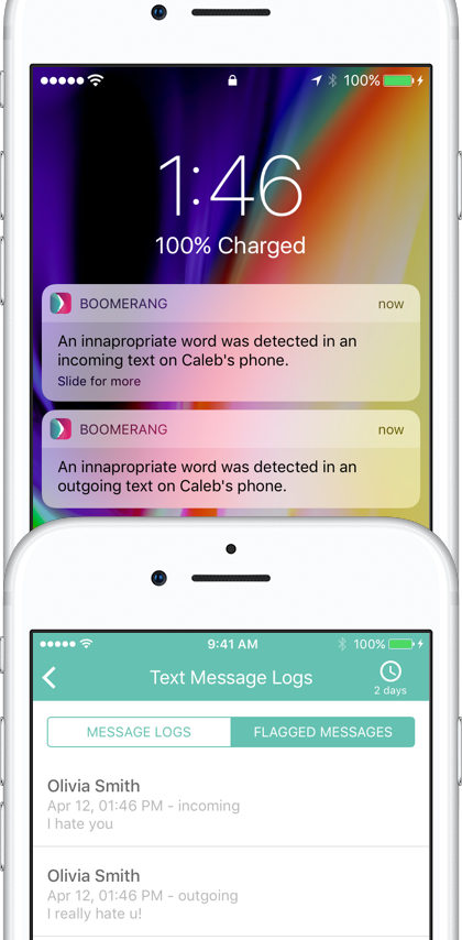 iPhone8-parent mode badwords text