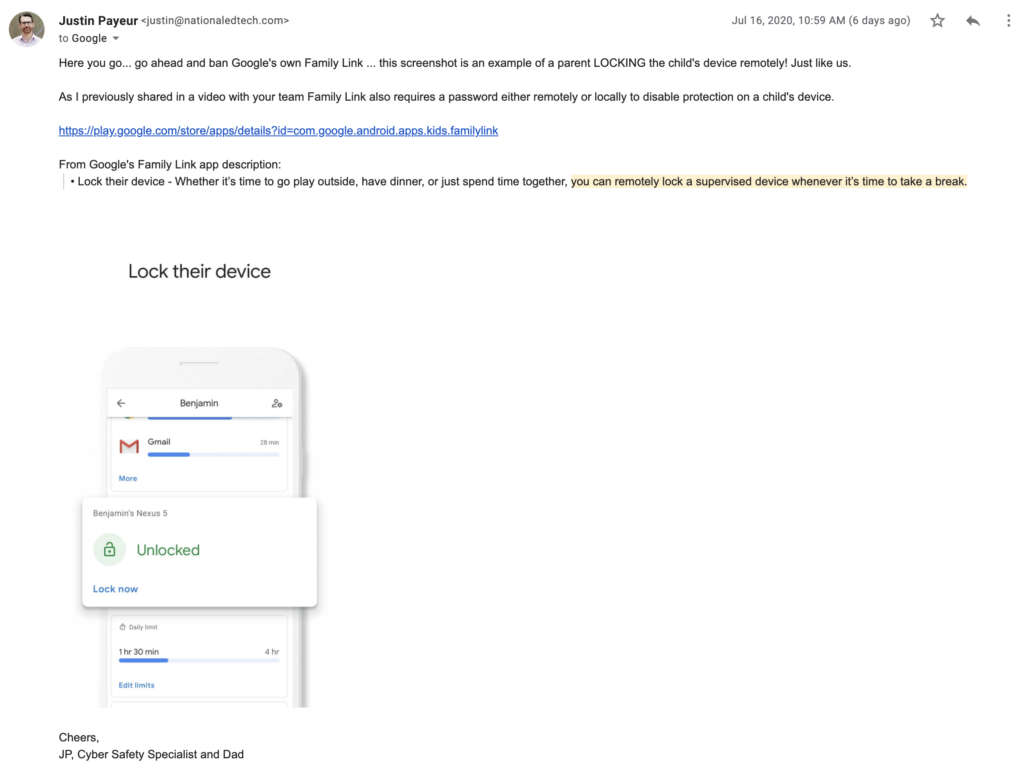 07162020 - Why Family Link allows same features