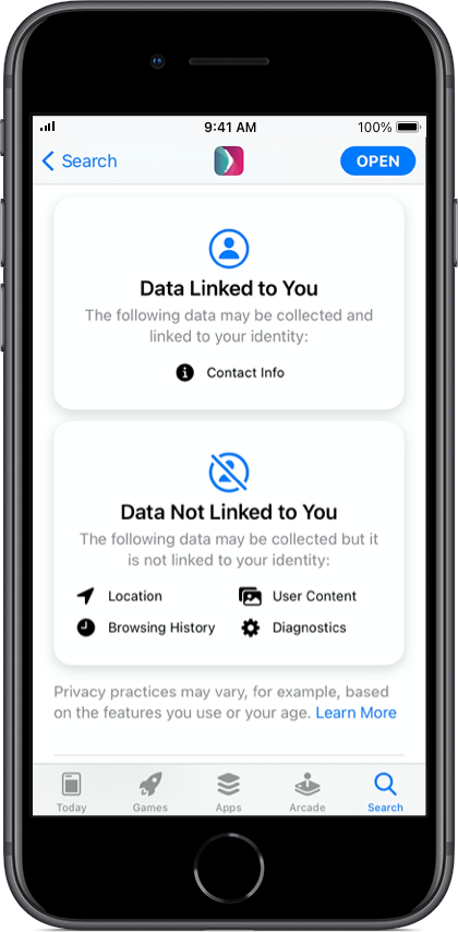 Boomerang Parental Control iOS nutrition cards