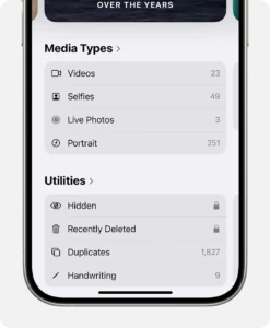 iOS 18 hidden photos folder
